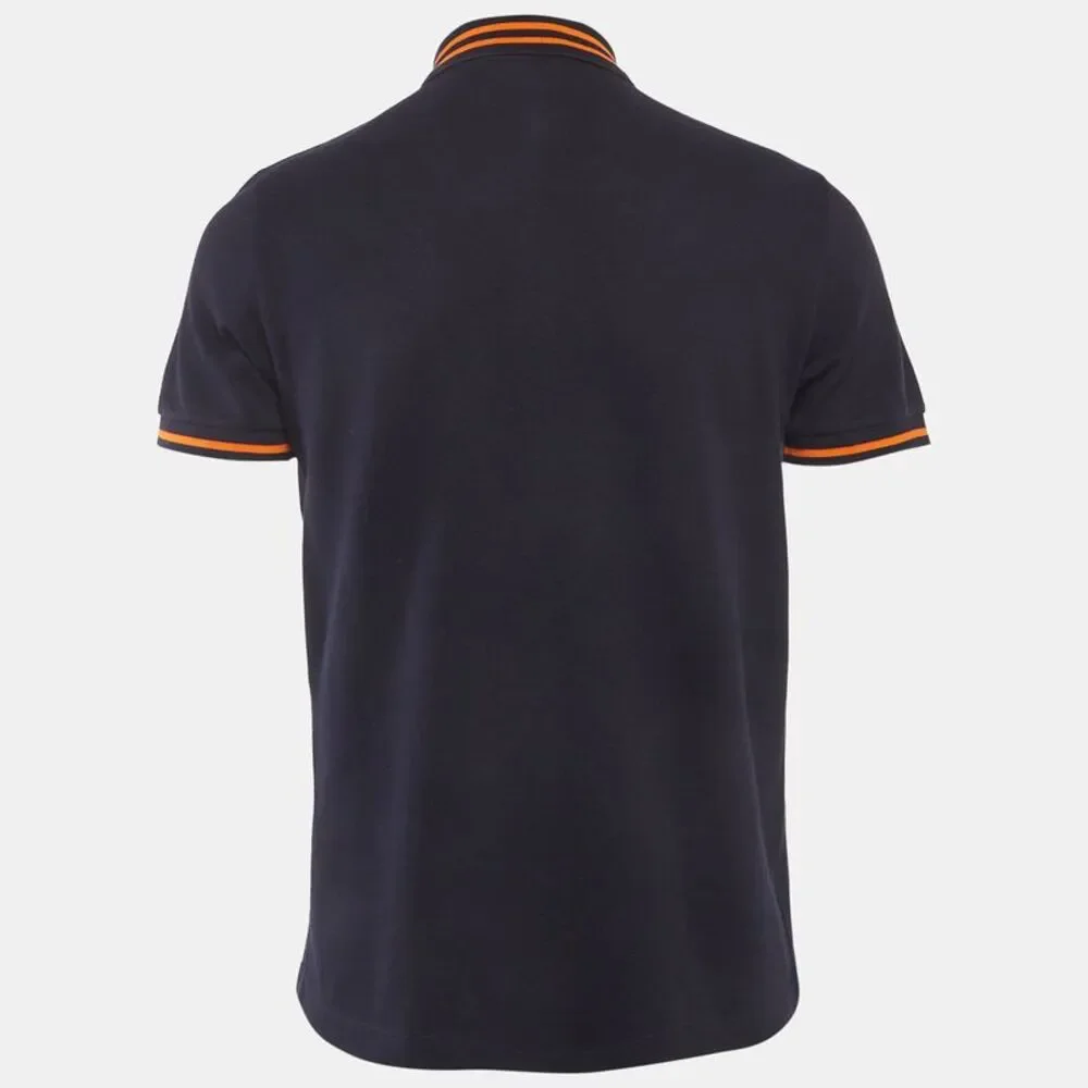 Gucci Blue Bee Embroidered Pique Polo T-Shirt L